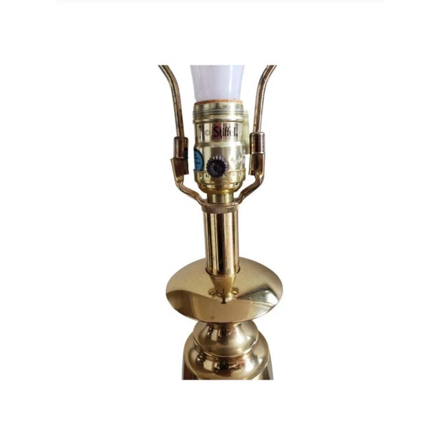 Brass Vintage Stiffel Solid Brass Hollywood Regency Table Lamp For Sale - Image 8 of 10