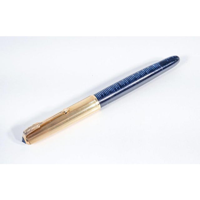 Williamson fountain pen in ringed celluloid, gold-plated metal cap. Italy, 1930s/1940s origin italy period 1930s/1940s...
