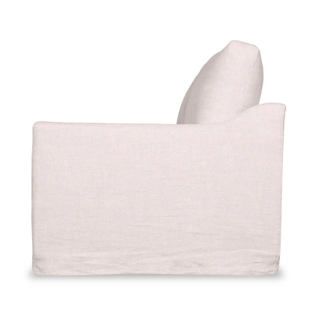 STD Depth: 40" ⋅ Slipcovered W/ Wrap Around Skirt ⋅ Topstitched · Cushion Fill: 10/90 · Leg Type: 3” X 2” X 4”