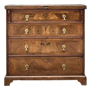 Vintage George 1 Walnut Flip Top Bachelors Chest