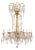 Mid 20th Century Italian Crystal & Gilt Chandelier For Sale