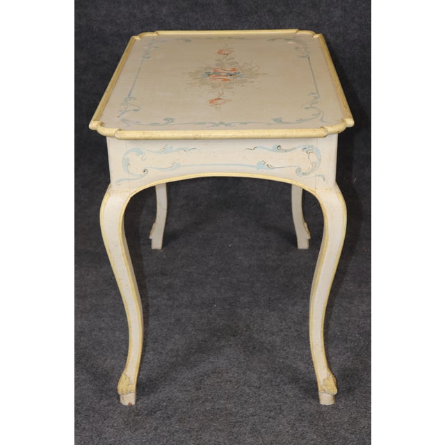 1920's Italian Paint Decorated Venetian Painted Writing Desk For Sale In Philadelphia - Image 6 of 13