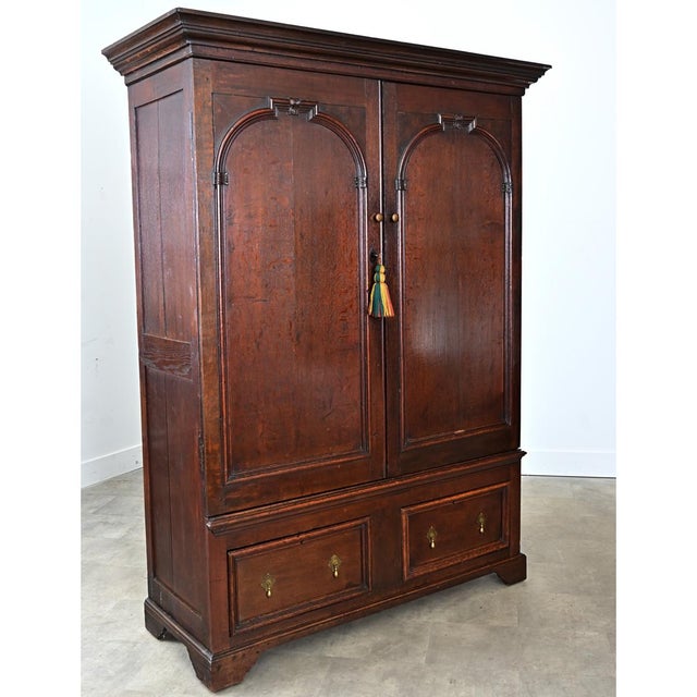 Dutch 19th Century Oak Armoire or Wardrobe For Sale - Image 11 of 14