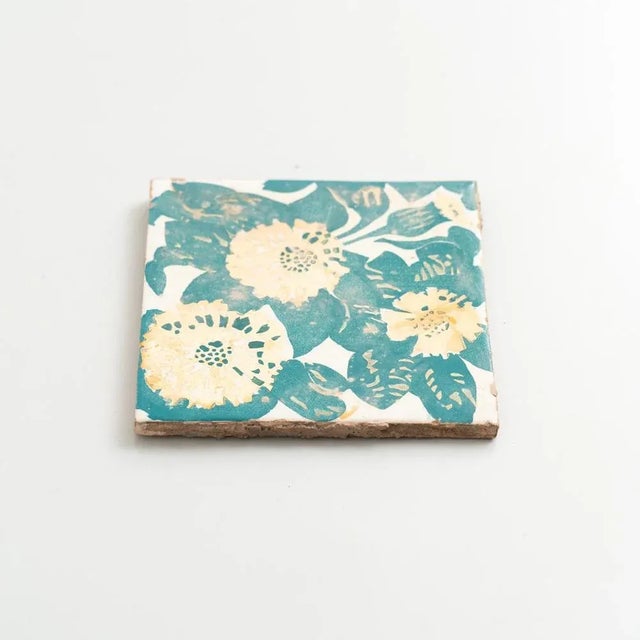 Spanish Decorative Ceramic Tile of Casa Vicens by Antoni Gaudí For Sale - Image 5 of 11