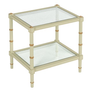 Conner Cane End Table - Green For Sale