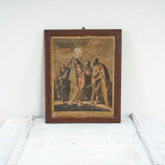 Unknown, Holy Apostles Scene, 2000s, Wood, Framed For Sale - Image 5 of 5
