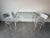 Metal Pair of Vintage Arhaus White Metal Garden Dining Armchairs With Scroll Arms For Sale - Image 7 of 12