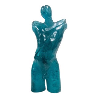 Capo di Feltre for Daum Theoreme Signed Contemporary Figurative Male Torso Glass For Sale