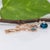 4.6Ct London Blue Topaz Stud Earrings With Earth-Mined Diamond Accents: 14k Gold, A Pair For Sale - Image 4 of 5