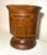 Share Huge Rare Antique Hand Made Turned Carved Wood Marquetry Mortar and Pestle Large For Sale In New York - Image 6 of 12