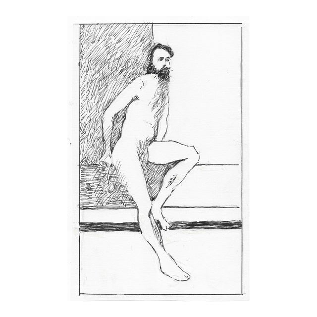 1970s Hayward Cirker Male Nude Drawing For Sale