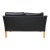 Wood 2322 2-Seater Sofa in Black Bison Leather and Oak by Børge Mogensen for Fredericia, 1890s For Sale - Image 7 of 9