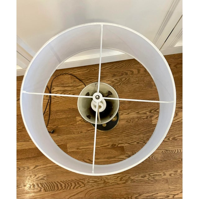 1950s 1950’s Vintage Atomic Brass and Black Lamp For Sale - Image 5 of 6