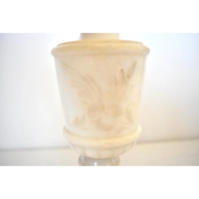 Antique 19th-Century White Marble Table Lamp For Sale - Image 9 of 12