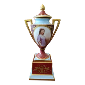Antique Royal Vienna Ruth Portrait Urn