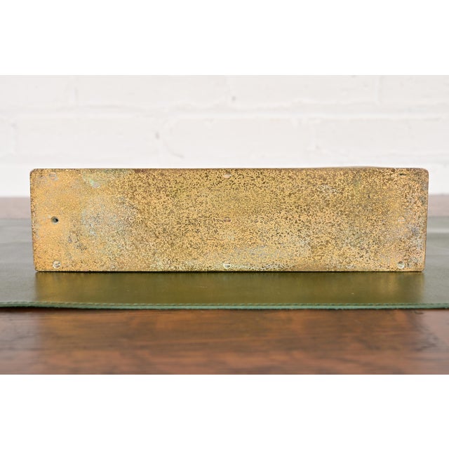 Tiffany Studios New York Zodiac Pattern Bronze Doré Letter Rack For Sale - Image 11 of 14