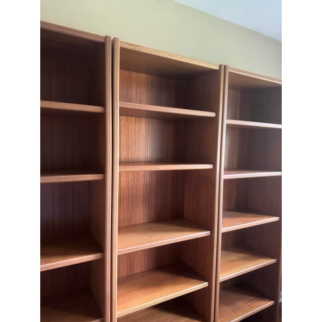 1970s Danish Teak Bookcases in Style of Carl Hansen - Set of 3 For Sale - Image 4 of 10