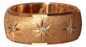 The Fini: Mid Century Natural Diamond Band in Yellow Gold