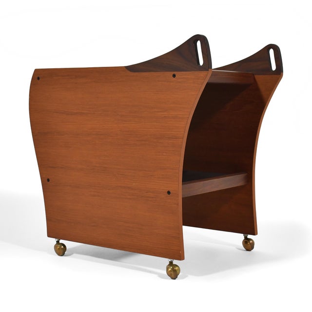 Danish Teak Serving Cart For Sale In Chicago - Image 6 of 10
