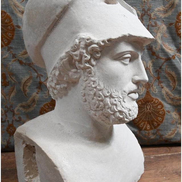 A stone composite bust of Pericles with the Corinthian Helmet Pericles was a prominent Athenian statesman and general...