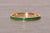 The Montecchio: Vintage Green Enamel Stackable Band in Yellow Gold For Sale - Image 4 of 8