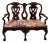 Carved Settee With Needlepoint Seat For Sale