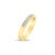 Contemporary 3MM Princess Cut Diamond Wedding Band 14k Yellow Gold, Size 6.5 For Sale - Image 3 of 5