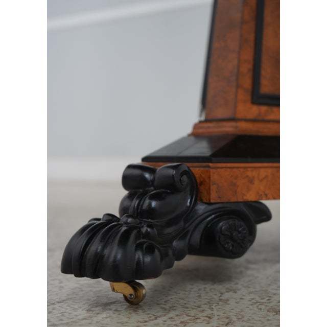 Baker Furniture Company Baker Stately Homes Round Burl Ash Center Table For Sale - Image 4 of 12