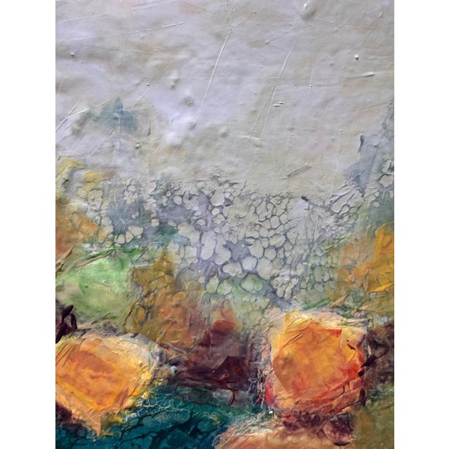 Blue "Was It Even Real" Original Mixed-Media Abstract on Panel by Zac Woodiel For Sale - Image 8 of 10