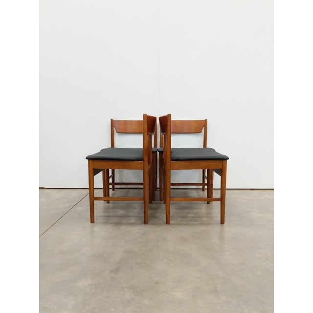 Brown Set of 4 Vintage Edmund Homa Polish Mid Century Dining Chairs For Sale - Image 8 of 10