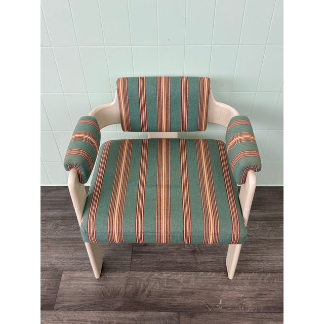 1970s Vintage Lounge Chair in Wood and Fabric, 1970s For Sale - Image 5 of 10
