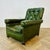 Animal Skin 19th Century English Green Leather Club Chair For Sale - Image 7 of 18