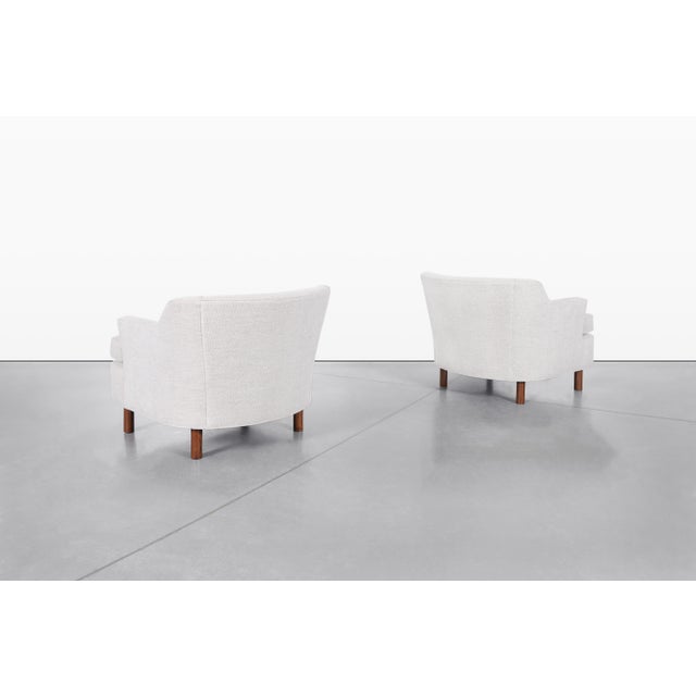 1960s 1960s Mid-Century Modern Walnut Lounge Chairs For Sale - Image 5 of 14