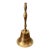 Vintage Solid Brass Hand Bell | Traditional Schoolhouse Dinner Bell | English Manor, Colonial & Farmhouse Decor For Sale