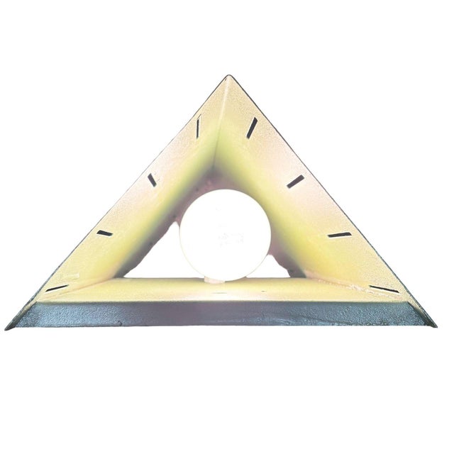 1950s Mid-Century Modern Googie Geometric Enameled Steel Wall Sconce W/ Slots , 47 Available For Sale - Image 10 of 18