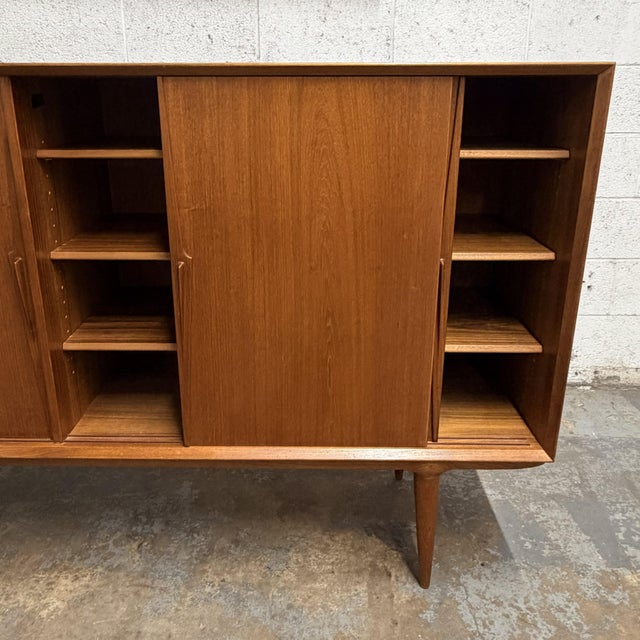 Mid 20th Century Vintage Omann Jun Model 19 Teak Sideboard by Gunni Omann, Denmark, 1960s Mid Century For Sale - Image 5 of 11