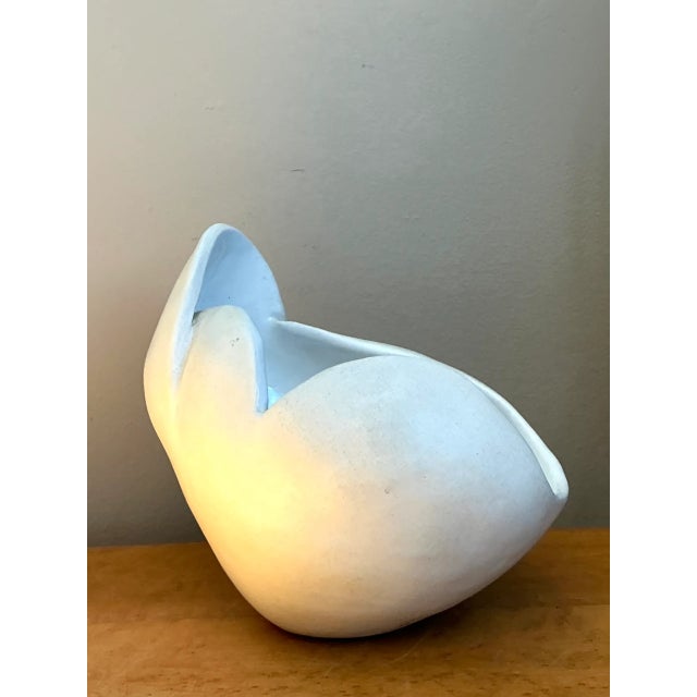 Vintage White Ceramic Sculptural Bowl For Sale - Image 4 of 12