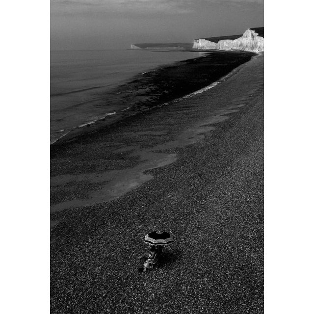 England - Limited edition pigment print - Limited Editions of 5 Pebble beach in England with a single summer visitor under...