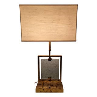 Table Lamp in Brass and Glass from Fedele Papagni, 1990s For Sale