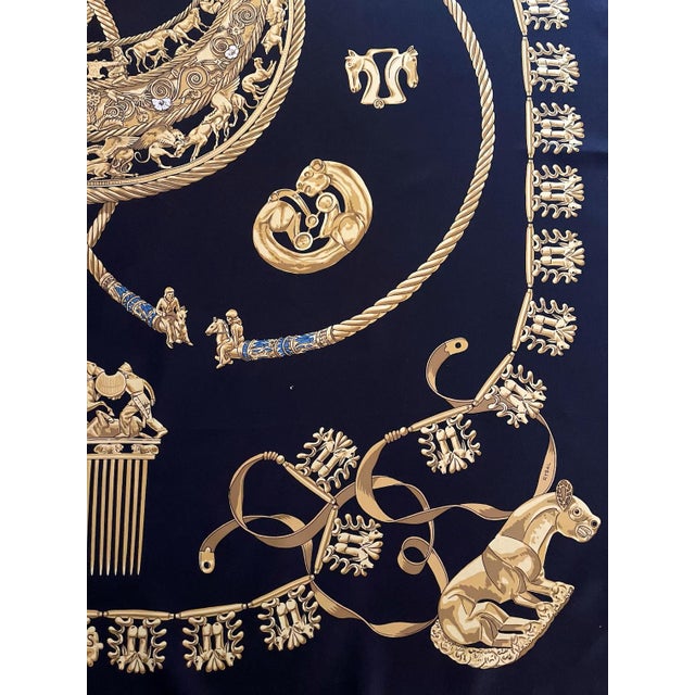 Contemporary HERMÈS les CAVALIERS d'OR Silk Scarf 1991 Rybaltchenko Vladimir For Sale - Image 3 of 8
