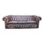Vintage Chesterfield 3-Seater Sofa in Brown Leather, England, 1980s For Sale - Image 9 of 9