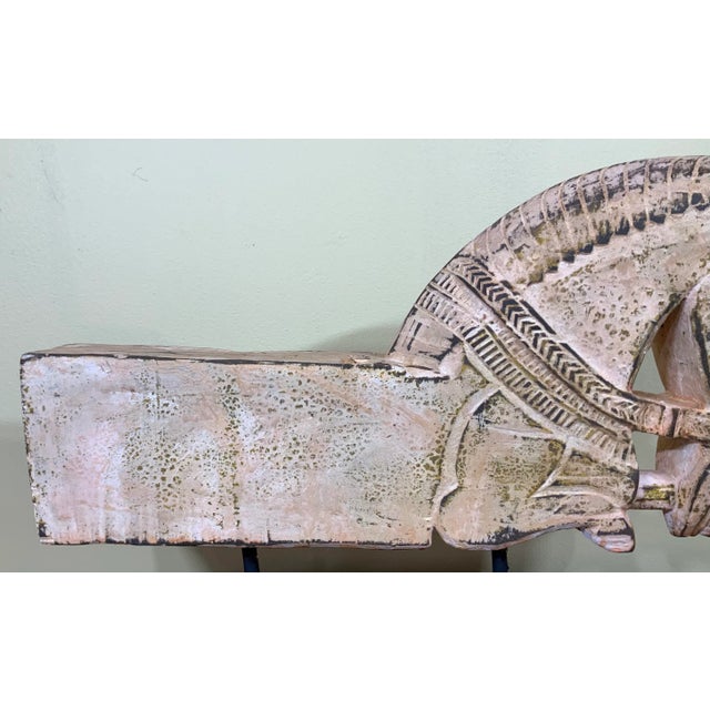 1960s Architectural Hand Carved Wood Horse For Sale - Image 10 of 13