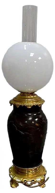 Antique Table Lamps, Set of 2
