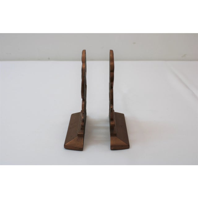 Art Deco Art Deco Copper-Tone "Strong Man" Bookends For Sale - Image 3 of 6