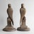 Pair of Antique French Folk Art Carved Oak Falcon Figures, Wooden Bird Sculpture For Sale - Image 10 of 14