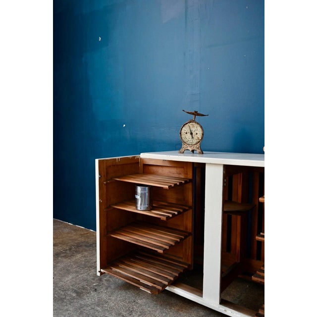 Wood Art Deco Retro Cabinet with Painted Wooden Shelves, 1940s For Sale - Image 7 of 18
