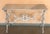 French Solid Cast Iron French Scrolling "Butterfly" Coffee Table With Marble Top For Sale - Image 4 of 8