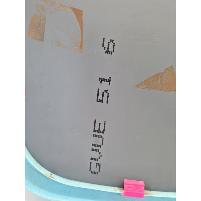Vintage European Wall Mirror in Blue Plastic Frame, 1980s For Sale - Image 4 of 12