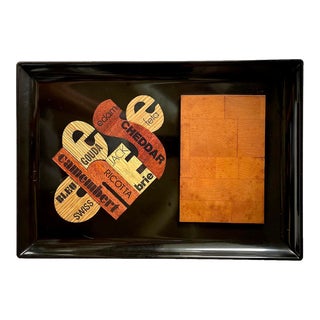 1950s Mid Century Couroc Resin Cheese Tray For Sale