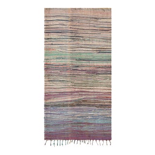 Vintage Moroccan Kilim Rug in Polychromatic Stripes, From Rug & Kilim For Sale